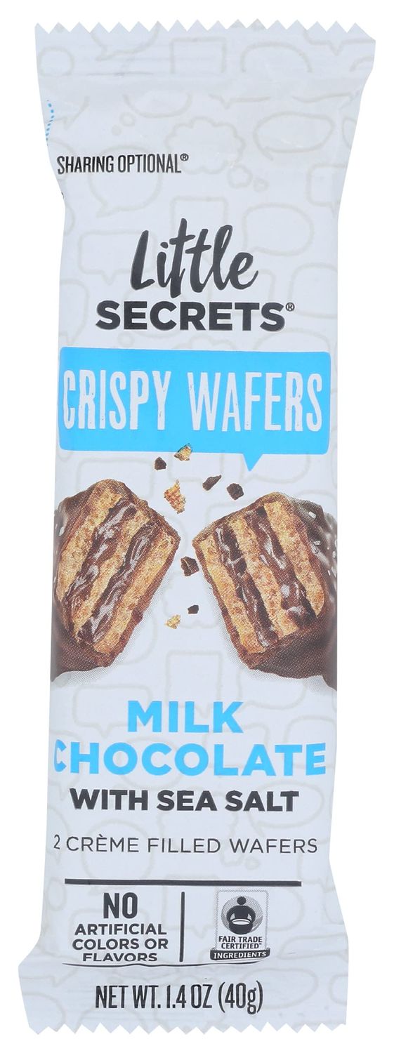 Little Secrets Crispy Wafers, Milk Chocolate with Sea Salt, 1.4 Oz (Pack of 12)
