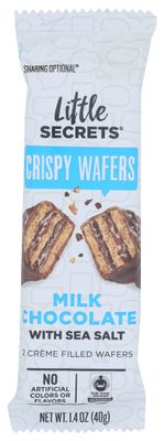 Little Secrets Crispy Wafers, Milk Chocolate with Sea Salt, 1.4 Oz (Pack of 12)