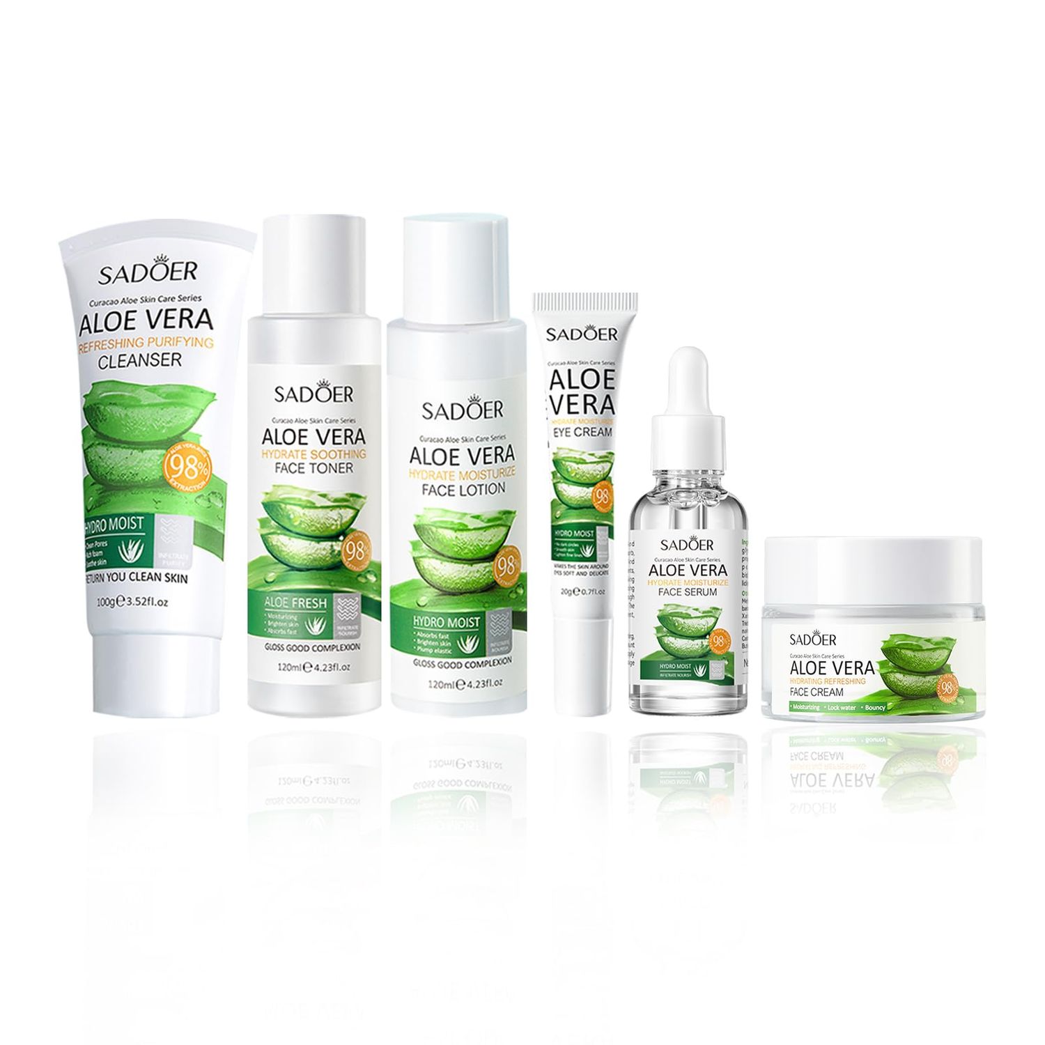 Aloe Vera Daily Skin Care Gift Box Set Daily Moisturizing Nourishing Fresh Orange Essence Skin Care Set Vitamin Essence Six-piece Set For Valentine&#39;s Day And Festival Gift