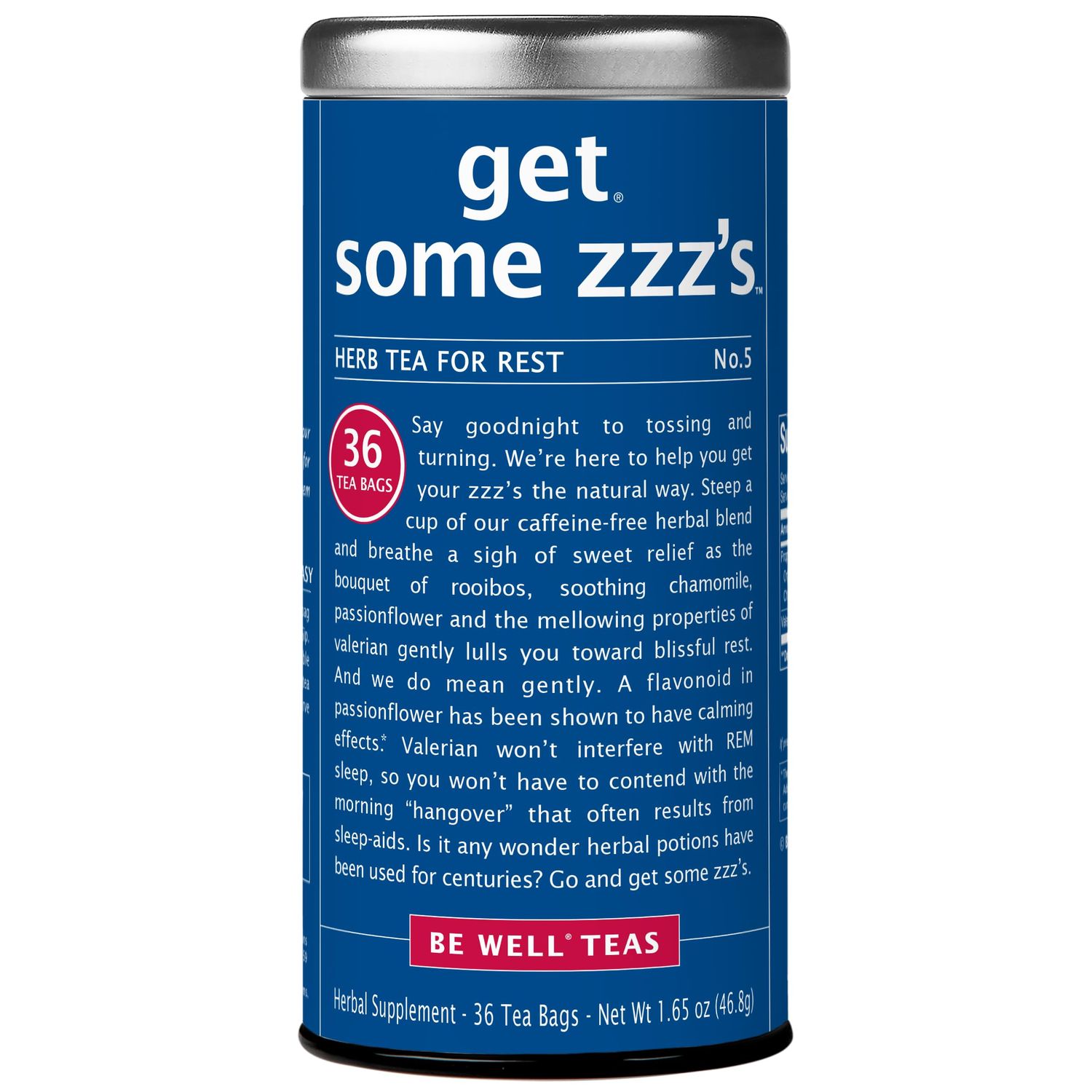 The Republic of Tea, Get Some Zzz s - No. 5 Herb Tea for Rest, No Caffeine, 36 Tea Bags