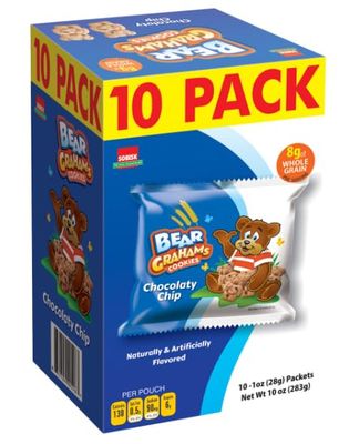 Generic AJS - 2 Boxes - Sobisk Chocolate Chip Teddy Bear Cookies, 10-ct. Packs