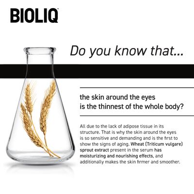 Bioliq - Pro Intensive Eye Serum - Hyaluronic Acid for Moisturizing, Wheat Sprout Extract for Wrinkle Smoothing, Dark Circle, Cooling Roller - 15 ml