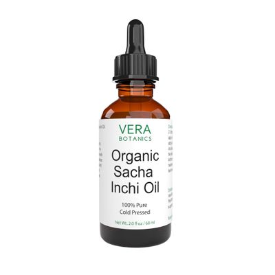 Vera Botanics ORGANIC SACHA INCHI OIL 100 Pure Natural, Unrefined, Cold-Pressed For Face, Dry Skin, Nails, Lips, Body Hair - Reduce Hair Breakage