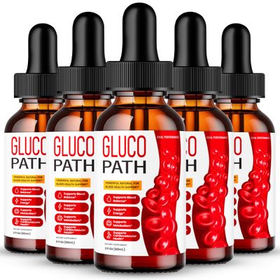 Glucopath Drops, Gluco Path Drops, Glucopath Blood Formula Support Supplement Liquid Drop - Extra Strength, Gluco Path Health Wellness All Natural Formula, Glucopath Balance Support Reviews (5 Pack)