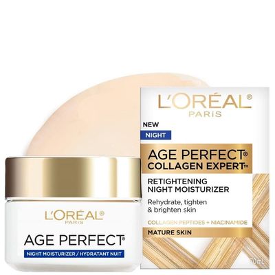 L&#39;Oreal Paris Skin Care Age Perfect Night Cream, Anti-Aging Face Moisturizer With Soy Seed Proteins, 2.5 Oz