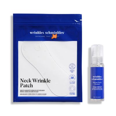 Wrinkles Schminkles Neck Wrinkle Patch, 1-Pack, Reusable Hypoallergenic Silicone Smoothing Pad for Neck Wrinkle Prevention Patch Cleanser 2 oz, Clean Patches Without Breaking Down The Adhesive