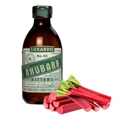 Luxardo Aromatic Infused Cocktail Bitters Product of Italy Versatile and Essential Ingredients for Drinks, 200 ml (Rhubarb)