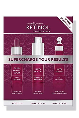 Retinol Super Starter Kit - Supercharged with the proven power of Vitamin A. Super Retinol products are enriched with Vitamins C and E.