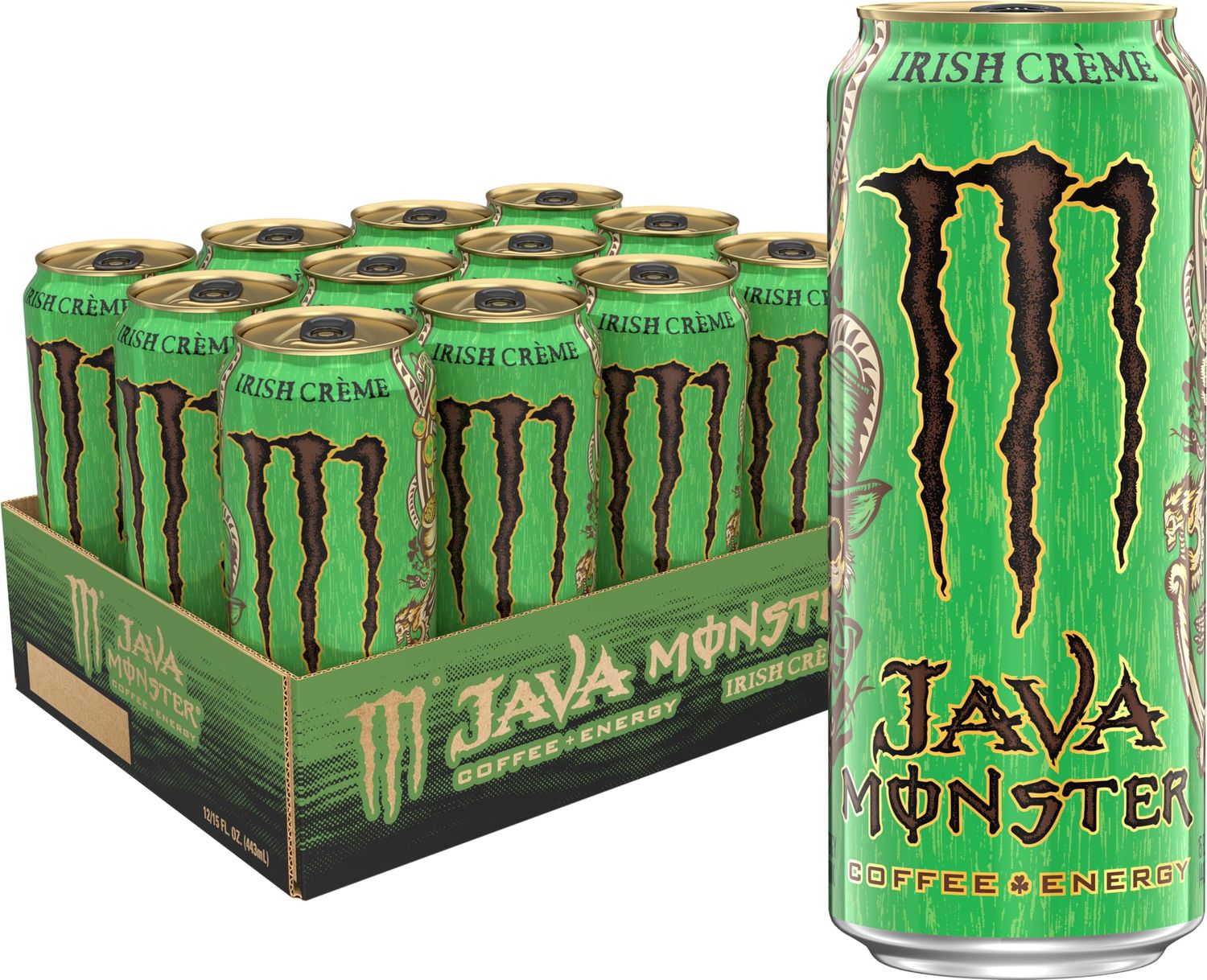 Java Monster Irish Creme, Coffee Energy Drink, 15 Ounce (Pack of 12)