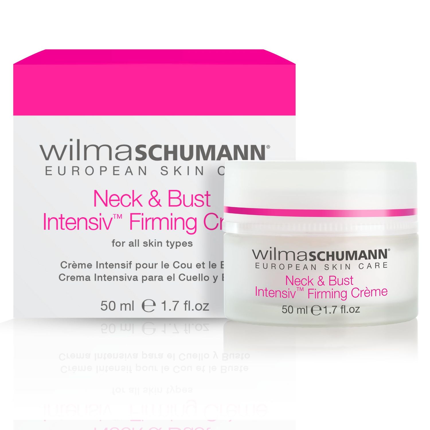 WILMA SCHUMANN Neck and Bust Intensiv Firming Cream, Hydrating Skin Moisturizer, Chest and Decolletage Cream, 1.7 oz