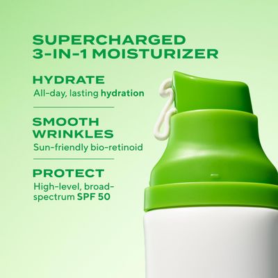 Murad Superactive Wrinkle-Fighting Moisturizer SPF 50 - Bio-Retinoid Ultra Sheer Facial Sunscreen Gently Targets Fine Lines and Wrinkles With Aging Protection From UVBUVA - 1.7Fl Oz