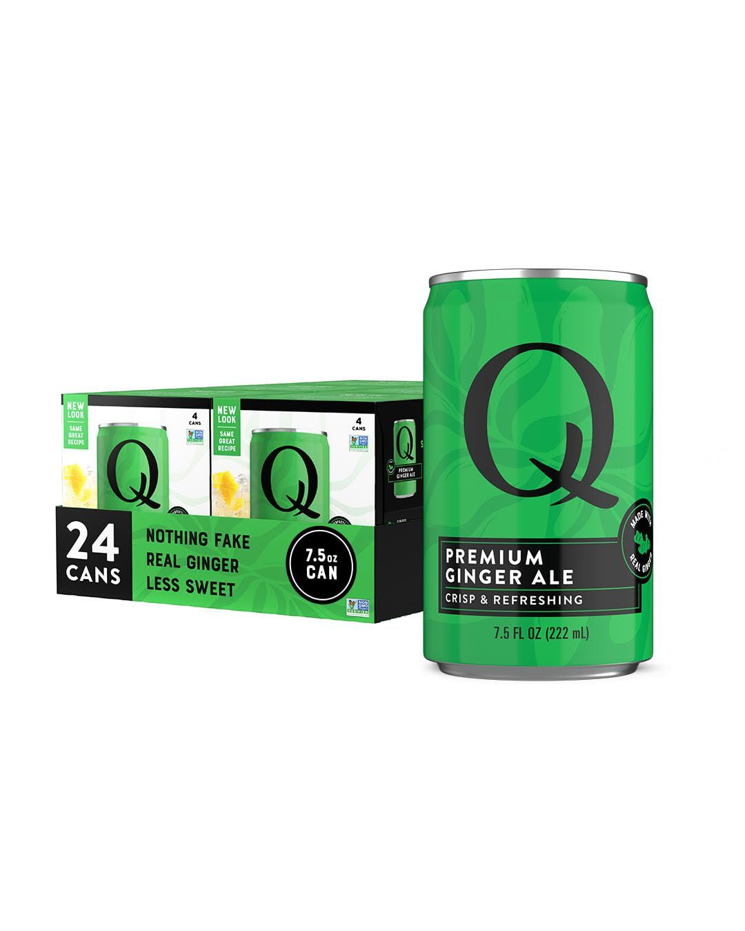 Q Mixers Premium Ginger Ale, Premium Cocktail Mixer Made with Real Ingredients, 7.5 Fl oz (Pack of 24)