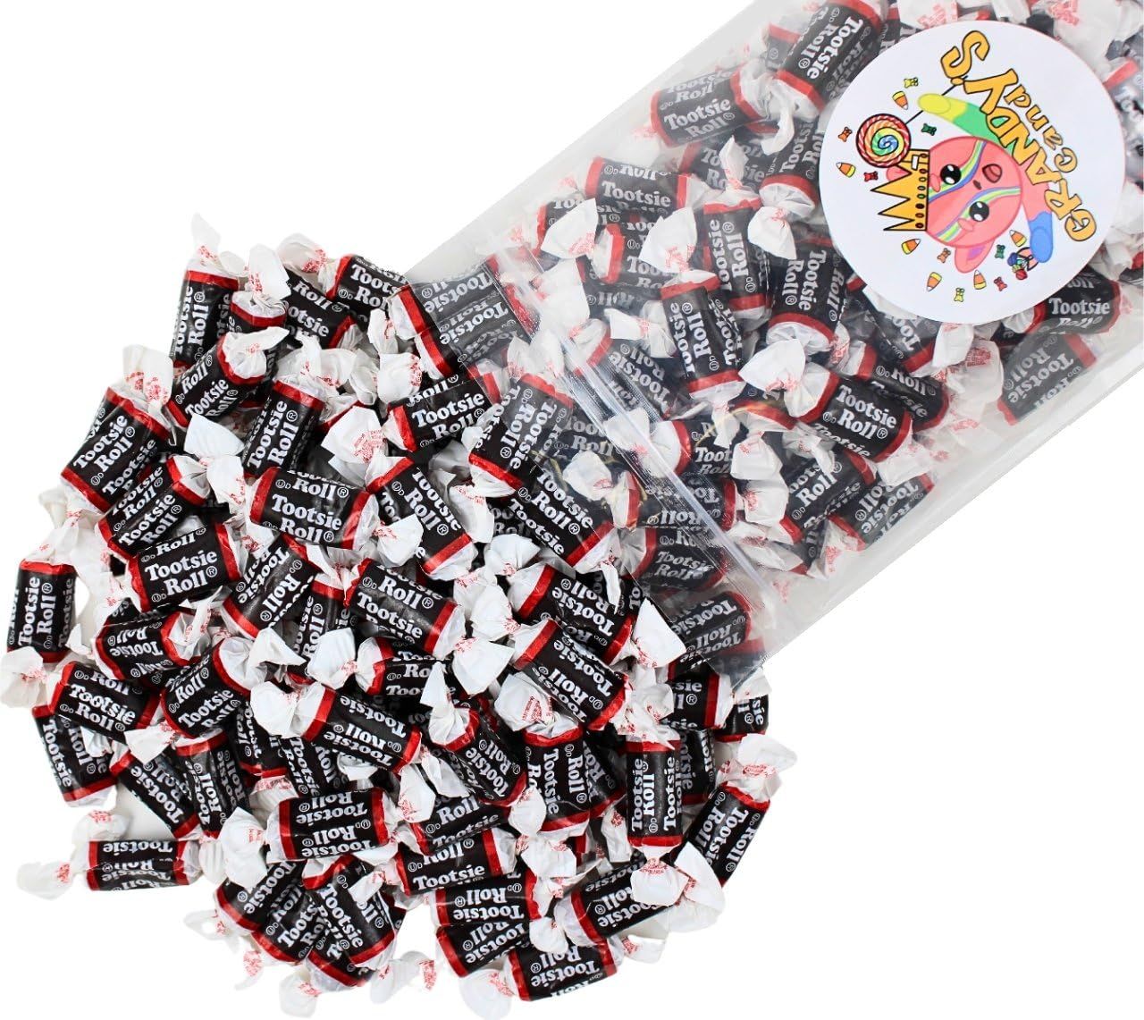 Mini Tootsie Roll Chews, Individually Wrapped, Bulk Candy, Chocolate (7 Pounds)