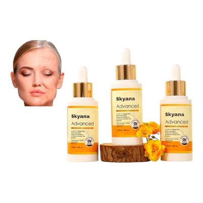 Skyana Advanced Snail Power Essence, Anti-Aging Collagen Serum, 1.8 fl oz, Nicotinamide,kojic acid,Snail secretion filtrate.