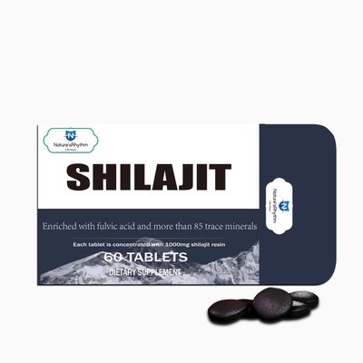 Maximum Potency Pure Shilajit Tablets, Organic Shilajit for Men, Contains 85 Trace Minerals and Fulvic Acid, Replenishes Energy, Promotes Metabolism, and Improves Immunity