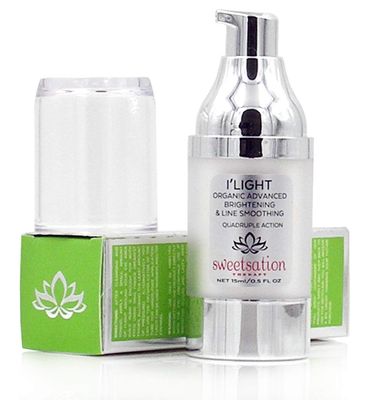 Sweetsation TherapyYUNASENCE ILIGHT Organic Advanced Illuminating Line Smoothing Eye Treatment, 0.5oz. For Dark Circles, Puffiness, Fine Lines.