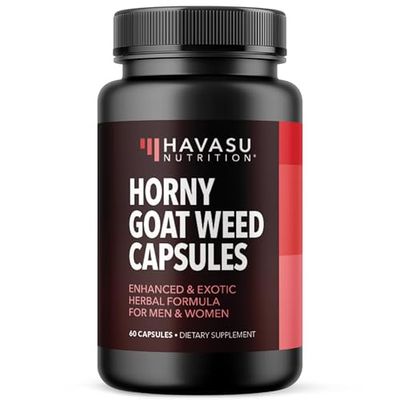 Horny Goat Weed Capsules for Men Women - Extra Strength Performance Energy Support with Tongkat Ali, Muira Puama, and Saw Palmetto - 1 Month Supply Herbal Supplement for Increased Endurance