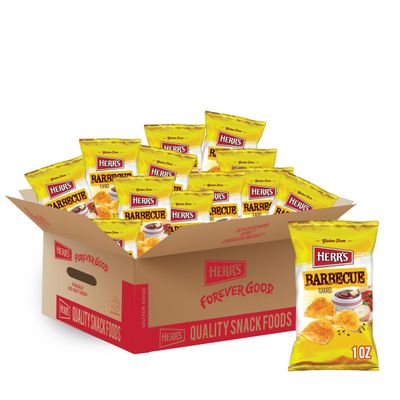 Herr&#39;s Barbecue Potato Chips, 1 Ounce (Pack of 42 Bags) - Smoky BBQ Chips in Snack-Size Bags - Great for Grab-and-Go Snacking