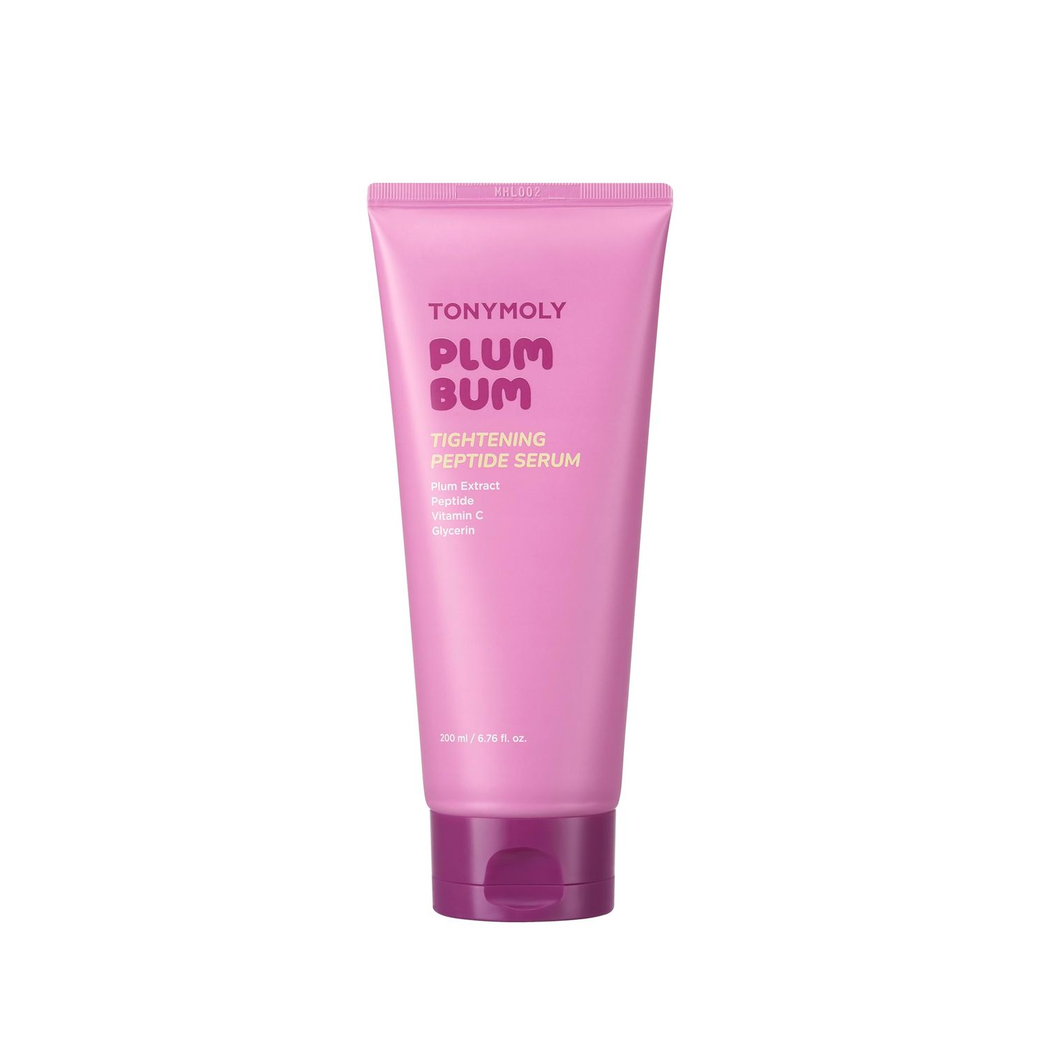 TONYMOLY Plum Bum Tightening Peptide Serum, 6.76 fl oz, with Vitamin C and Glycerin
