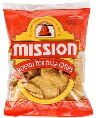 Mission Foods White Round Tortilla Chips, 3 Ounce (Pack of 48)