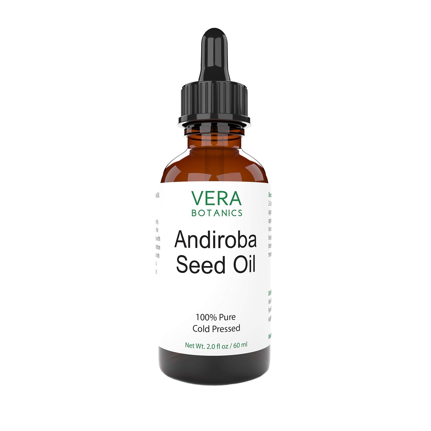 Vera Botanics ANDIROBA OIL 100 Pure Natural, Unrefined, Cold-Pressed For Face, Dry Skin, Nails, Lips, Body Hair - Reduce Hair Breakage, Even Out Skin Tone, Therapeutic Massage