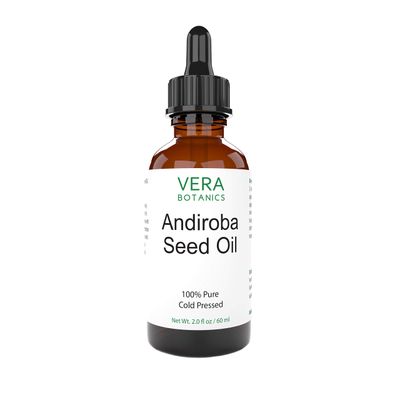 Vera Botanics ANDIROBA OIL 100 Pure Natural, Unrefined, Cold-Pressed For Face, Dry Skin, Nails, Lips, Body Hair - Reduce Hair Breakage, Even Out Skin Tone, Therapeutic Massage