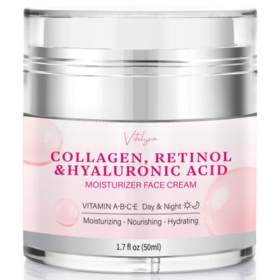 Face Moisturizer for Women Anti Aging: Wrinkle Cream with Retinol Collagen and Hyaluronic Acid for Mature and Aging Skin - Facial Moisturizer for Older Women Over 50 and 60 1.7 fl. oz.