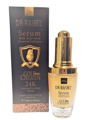 Dr Rashel 24K Gold Atoms Collagen Youthful Face Serum Anti - Aging, Moisturizes and Hydrates The Skin, Size 1.34 Oz
