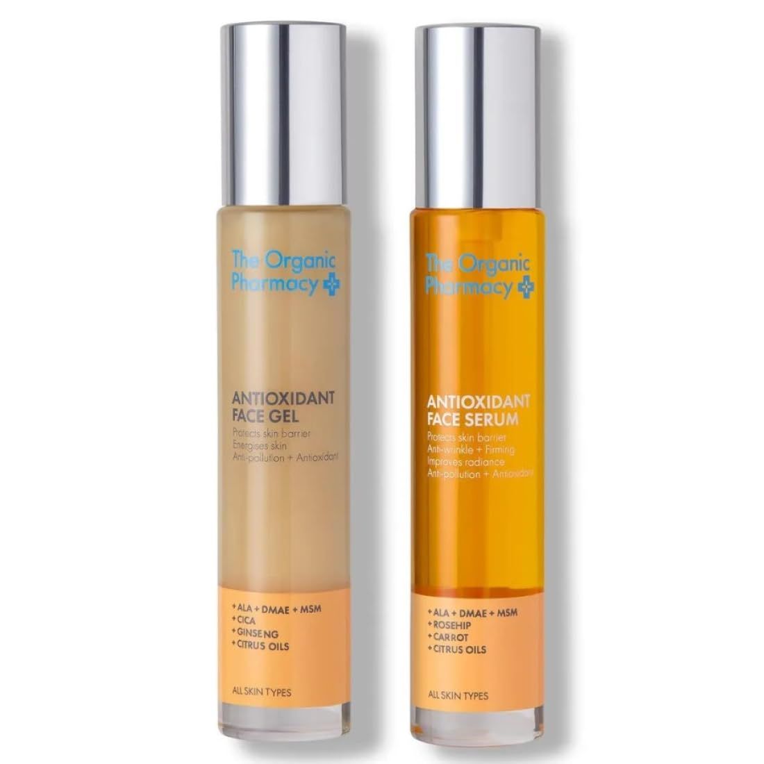 The Organic Pharmacy Antioxidant Duo - Antioxidant Face Serum 35ml, Antioxidant Face Gel 35ml
