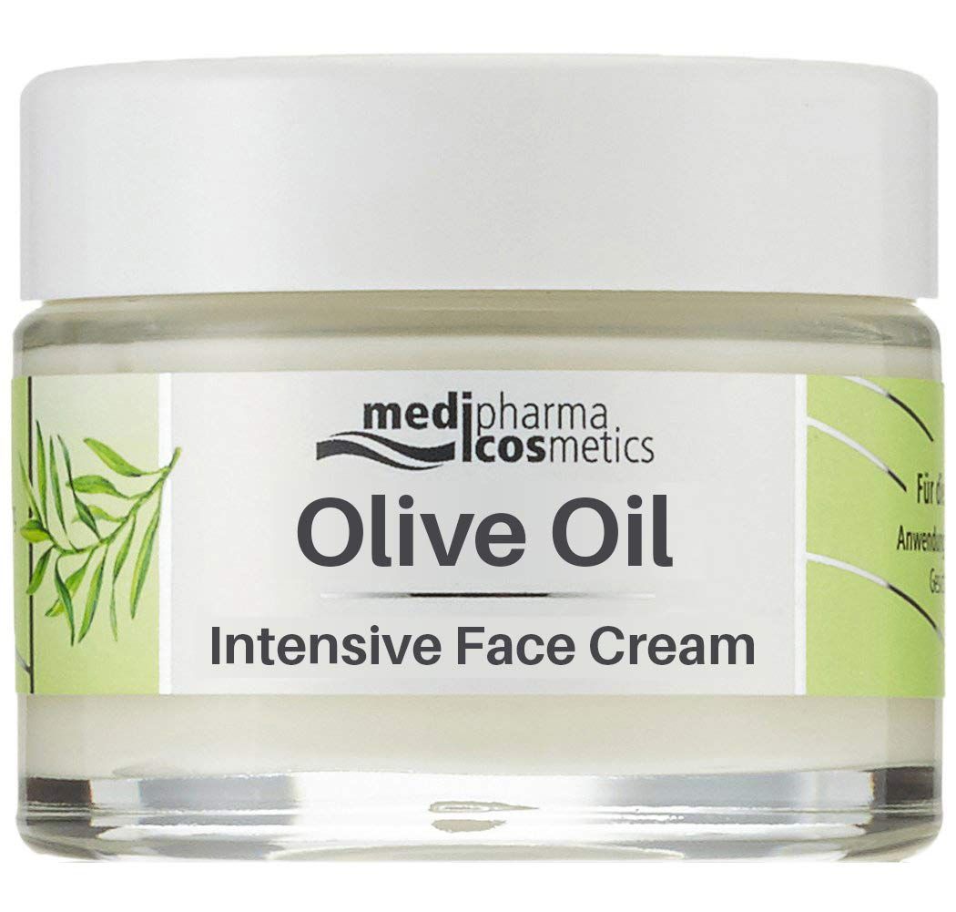 Medipharma Cosmetics Intensive Face Moisturizer Cream for very dry Skin Daily Moisturizing Facial Lotion for Women Men Extra Dry Skin Care Paraben-Free, Olive Oil, Vitamin A, Vitamin E (50ml)