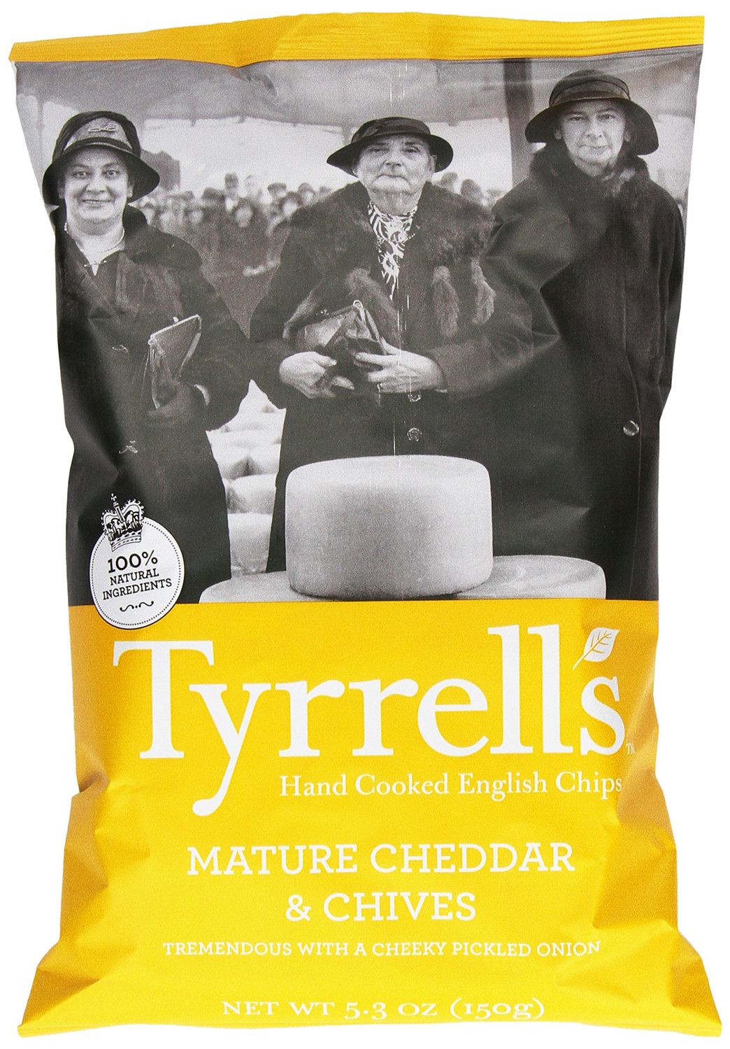 Tyrrell&#39;s Crisps, Crisps, Mature Cheddar Chive, 5.3 Ounce