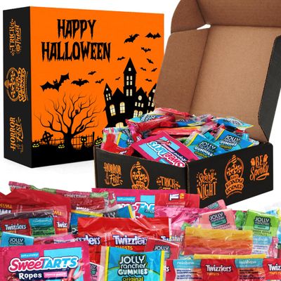 KATIES KANDY KORNER Candy Mix, Individually Wrapped Pack of Bulk Candy, Include Twist, Pull n Peel, Jolly Ranchers Chews and Gummies, Sweetarts Popes Cherry Punch - 2 Lb