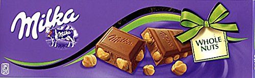 Milka Alpine Whole Nuts Chocolate Bar 270 Gm (Pack of 1)