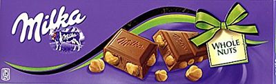 Milka Alpine Whole Nuts Chocolate Bar 270 Gm (Pack of 1)