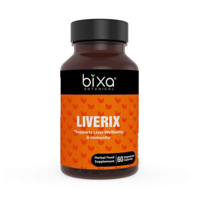 bixa BOTANICAL Liverix Capsules, Guduchi (Giloy), phyllanthus niruri, Kutaki Extract 60 Veg Capsules (450mg)