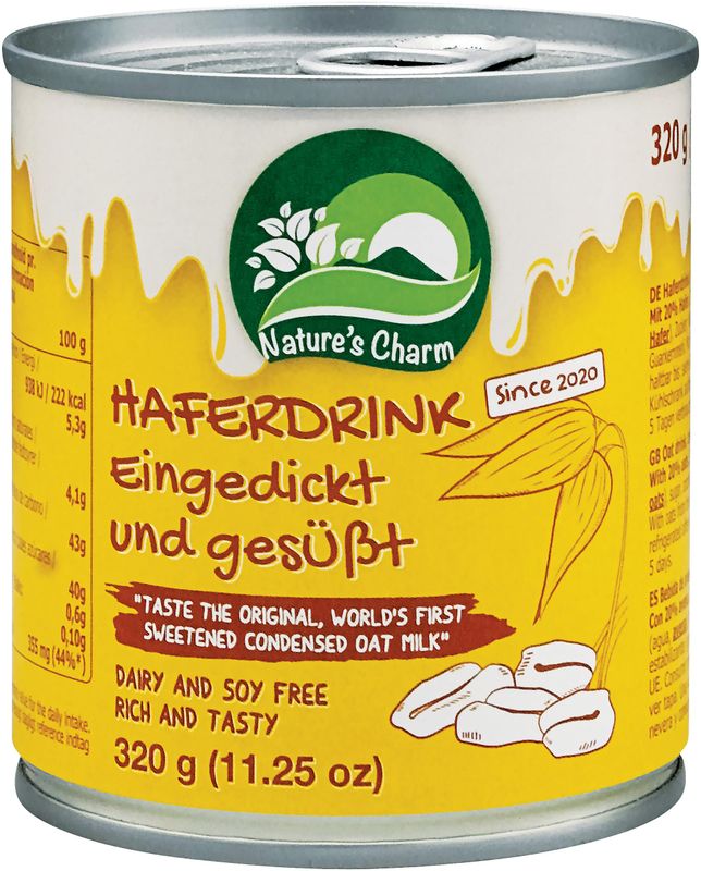 Nature&#39;s Charm Sweetened Condensed Oat Milk, 0g Trans Fat, Vegan Friendly, Dairy Free, 11.25 Ounce (Pack of 6)