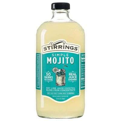Stirrings Pack Mojito Cocktail Mix 750ml Bottle - Real Juice No Preservatives - 90 Calories - Drink Mixer