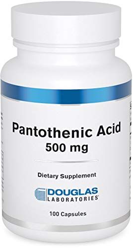 Douglas Laboratories Pantothenic Acid 500 mg Vitamin B5 to Support Cellular Energy Production and Metabolism 100 Capsules