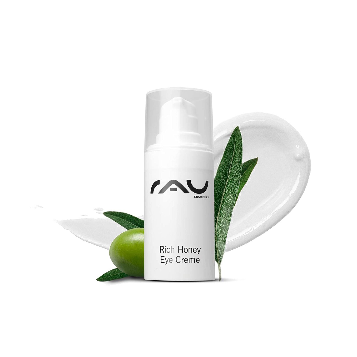 RAU Rich Honey Eye Cream (0.51 oz) - Rich anti-aging eye care with shea cocoa butter, avocado oil, green tea, rose water vitamin E - dry, sensitive mature skin.