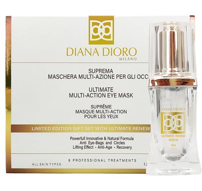 DIANA DIORO 24K ULTIMATE Eye Care Set - Luxurious Anti-Aging Masks Serum - Effective Under Eye Treatment for Puffiness, Dark Circles, Wrinkles