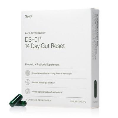 Seed 14 Day Gut Reset - Prebiotic and Probiotic for Women Men - Digestive Health, Gut Health, Rapid Gut Recovery, Bloating Constipation Relief - Vegan Shelf-Stable - 28 Capsules (14-Day Supply)