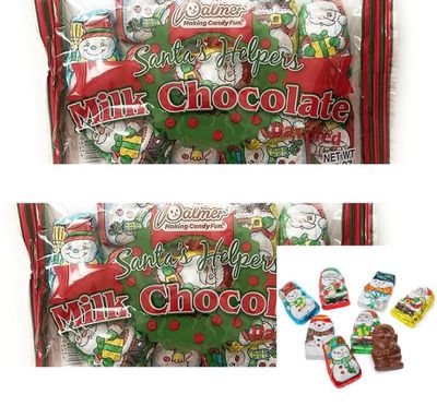 Christmas Santa s Helper Milk Chocolate 4.5oz (2 Bags) Holidays Candy Individually Wrapped Stocking Stuffers and Candy Bowl Fillers