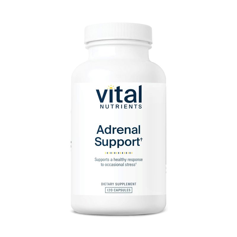Vital Nutrients Adrenal Support Adrenal Support Supplements for Gland Function and Cortisol Management Supports Energy and Stress Levels Gluten, Dairy, Soy Free 120 Capsules