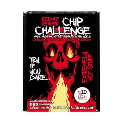 Red Hot Reaper - 1x Chip Challenge Hottest Snack Carolina Reaper Trinidad Scorpion - Super Spicy Hot Chip