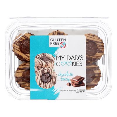 My Dad&#39;s Cookies Gluten Free Chocolate Fancy Vanilla Sandwich Cookies With Chocolate Fudge Filling - Dairy Free, Kosher, Nut Free, Italian Cookies - Baked Fresh - 6oz (3 Pack Cookie Boxes With Window)