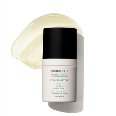 MDSolarSciences Revitalizing Eye Gel Fine Line Treatment for Anti-Aging Brightens Reduces Dark Circles, Puffiness, Wrinkles Firming Eye Gel with Antioxidants and Hyaluronic Acid (0.5 Fl Oz)