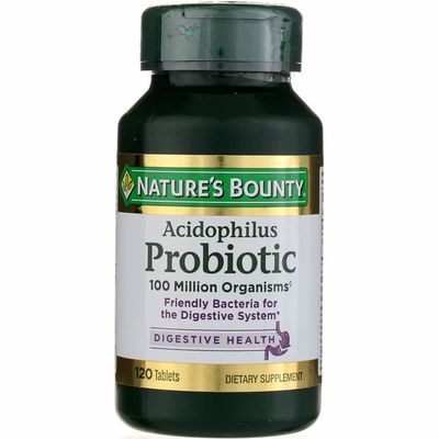 Nature&#39;s Bounty Probiotic Acidophilus Tablets, 120 ea (Pack of 3)