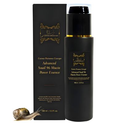 SC Sapphire&#39;s Organic Advanced Snail 96 Mucin Power Anti-Aging Serum Hydrating Moisurizing Essence Menopause Support Facial Skin Care Products Snail Mucin Moisturizer Glass Bottle 100ml