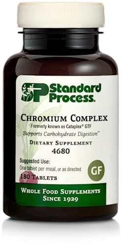 Standard Process Inc. Chromium Complex - Whole Food Digestion and Digestive Health with L-Cysteine Hydrochloride, Chromium, Ascorbic Acid, Buckwheat, Oat Flour - 180 Tablets