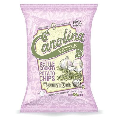 Carolina Kettle Chips Kettle Cooked Potato Chips Kosher - Gluten Free Chips Fit For Healthy School Snacks With Irresistible Crunch and Bold Flavor - Rosemary (Case of 20 x 2 oz.)